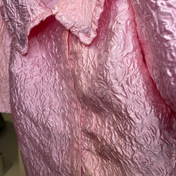 & Other Stories Textured Ruffle Collar Puff Sleeve Top - Picture 6 of 8